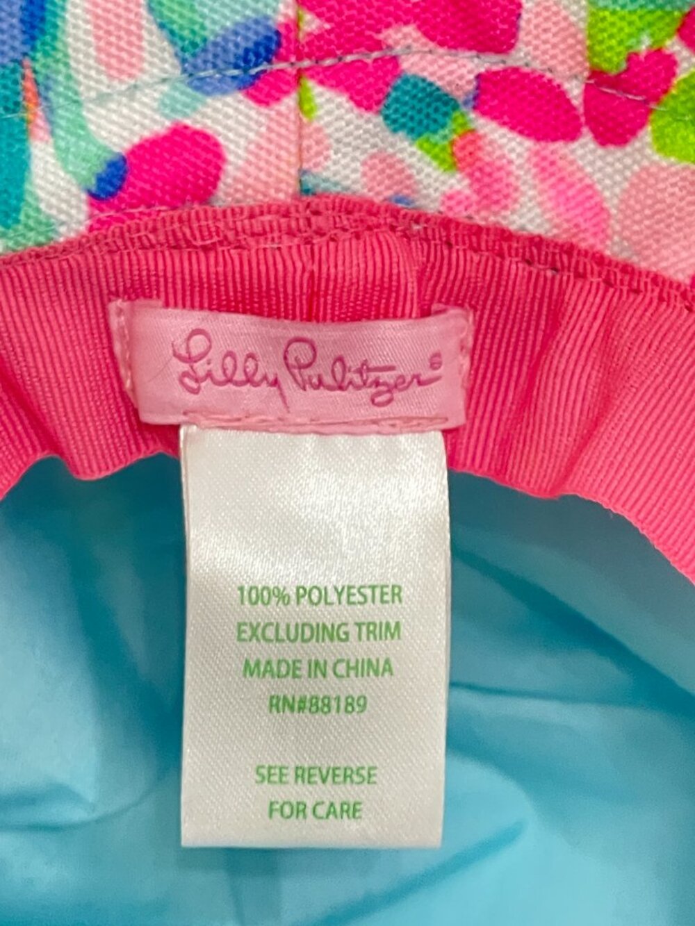 New Lilly Pulitzer Hat Catch The Wave Multi Beach Sun - Picture 7 of 8